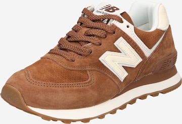 new balance Låg sneaker '574' i brun: framsida