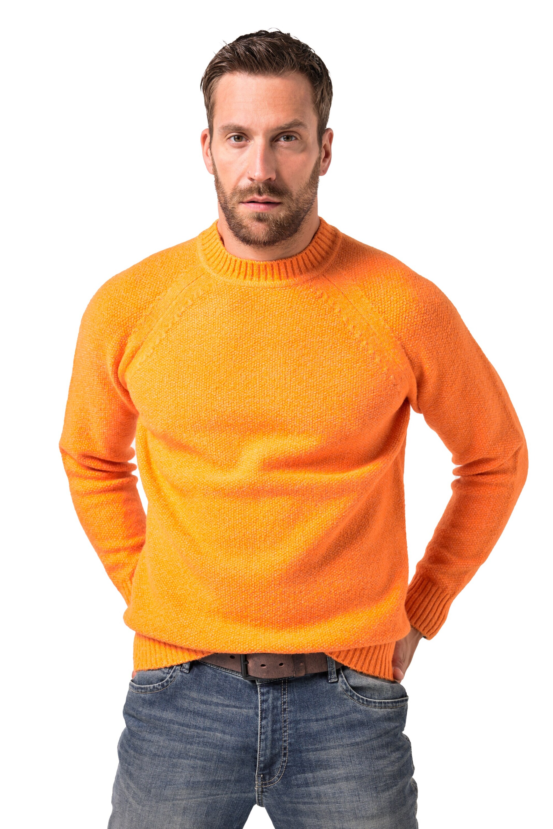 JP1880 Sweater in Orange: front