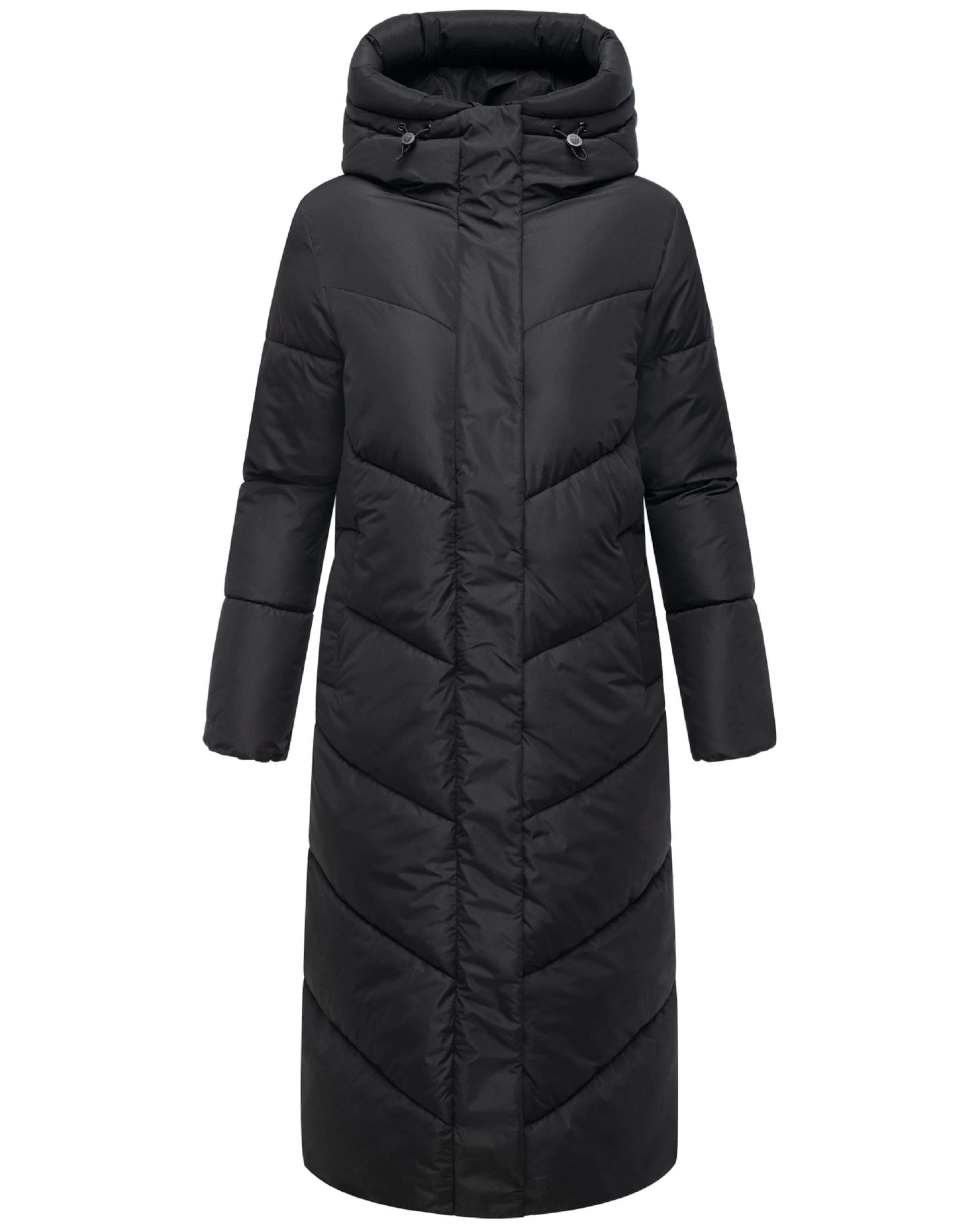 MARIKOO Zimný kabát - Čierna: predná strana