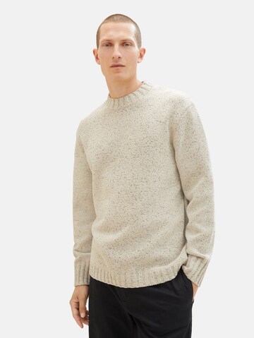 TOM TAILOR Pullover i beige