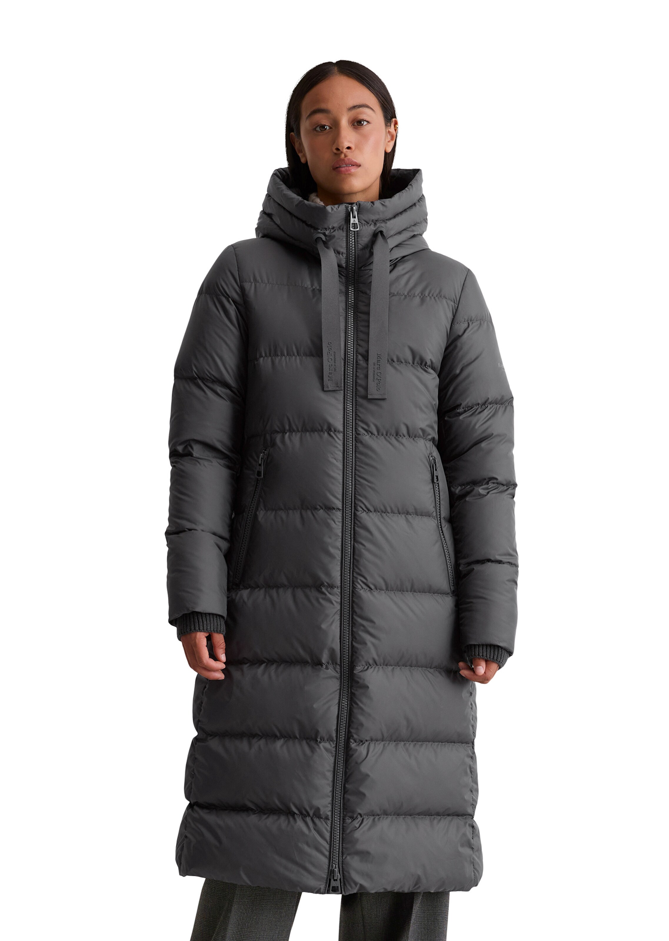 Marc O'Polo Between-Seasons Coat in Grey: front