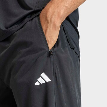 ADIDAS PERFORMANCE Tapered Workout Pants in Black
