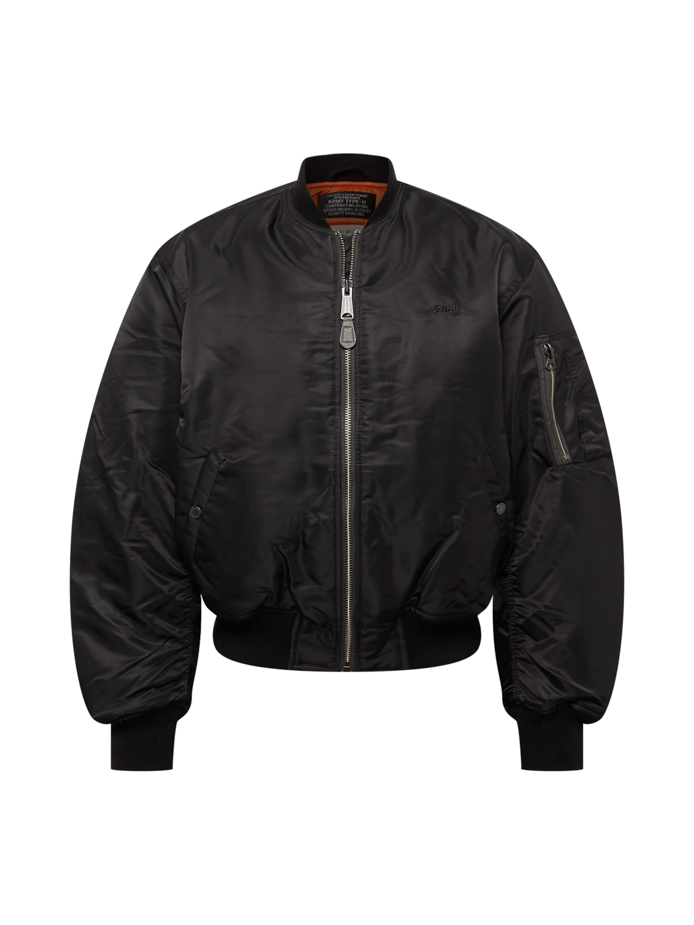 Schott NYC Jacke 'Airforce90' in Schwarz: Vorderseite