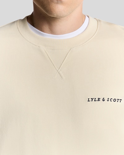 Lyle & Scott Sweatshirt in de kleur Wolwit, Productweergave