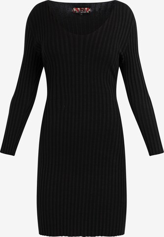 myMo ROCKS Knitted dress in Black: front