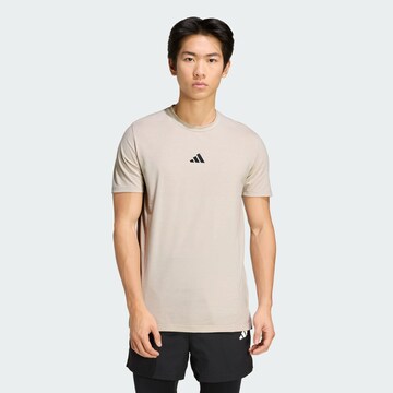 ADIDAS PERFORMANCE Regular T-Shirt 'Designed For Training' in Beige: Vorderseite