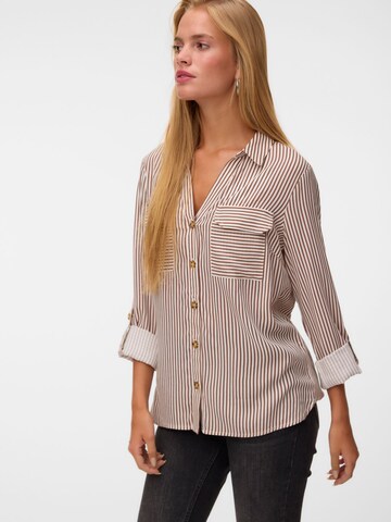 VERO MODA Bluse 'VMBumpy' i brun: forside