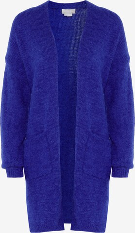 Jalene Gebreid vest in Blauw: voorkant