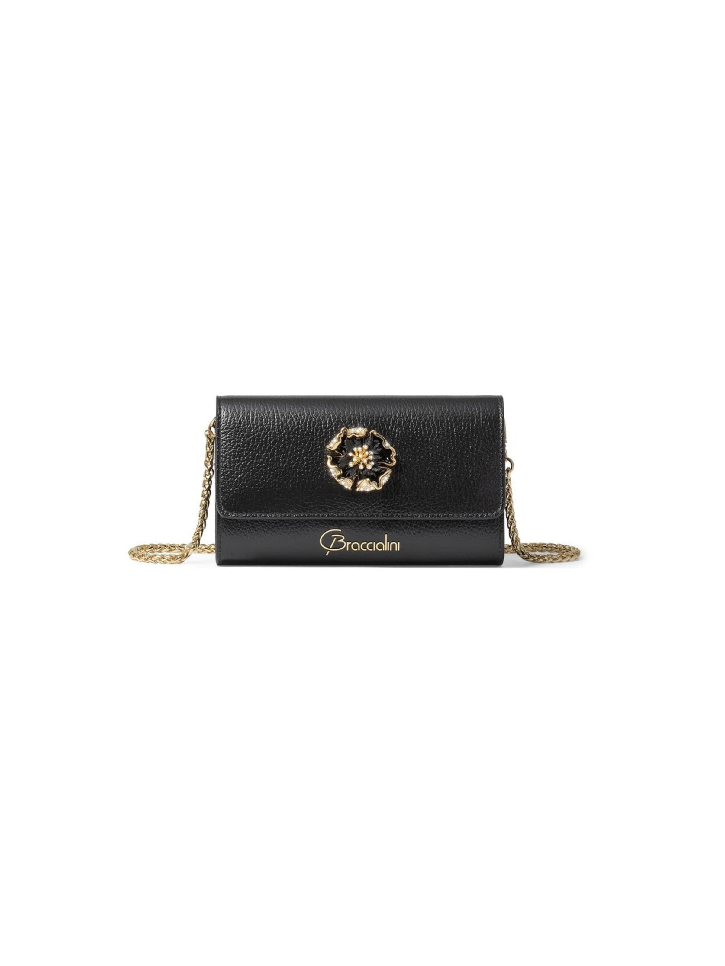 Braccialini - Bolso de noche 'Lady Wallet' en negro: frente