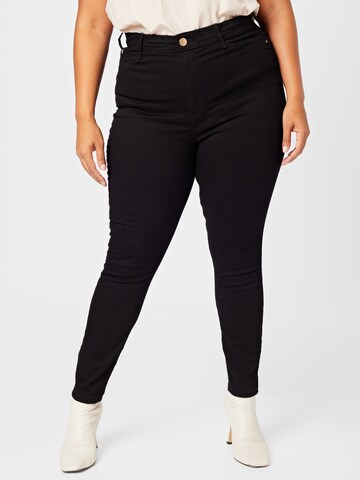 River Island Plus Slimfit Jeans in Schwarz: Vorderseite