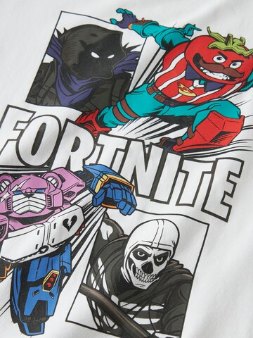 NAME IT Tričko 'NKMAMBROSE FORTNITE' - Biela
