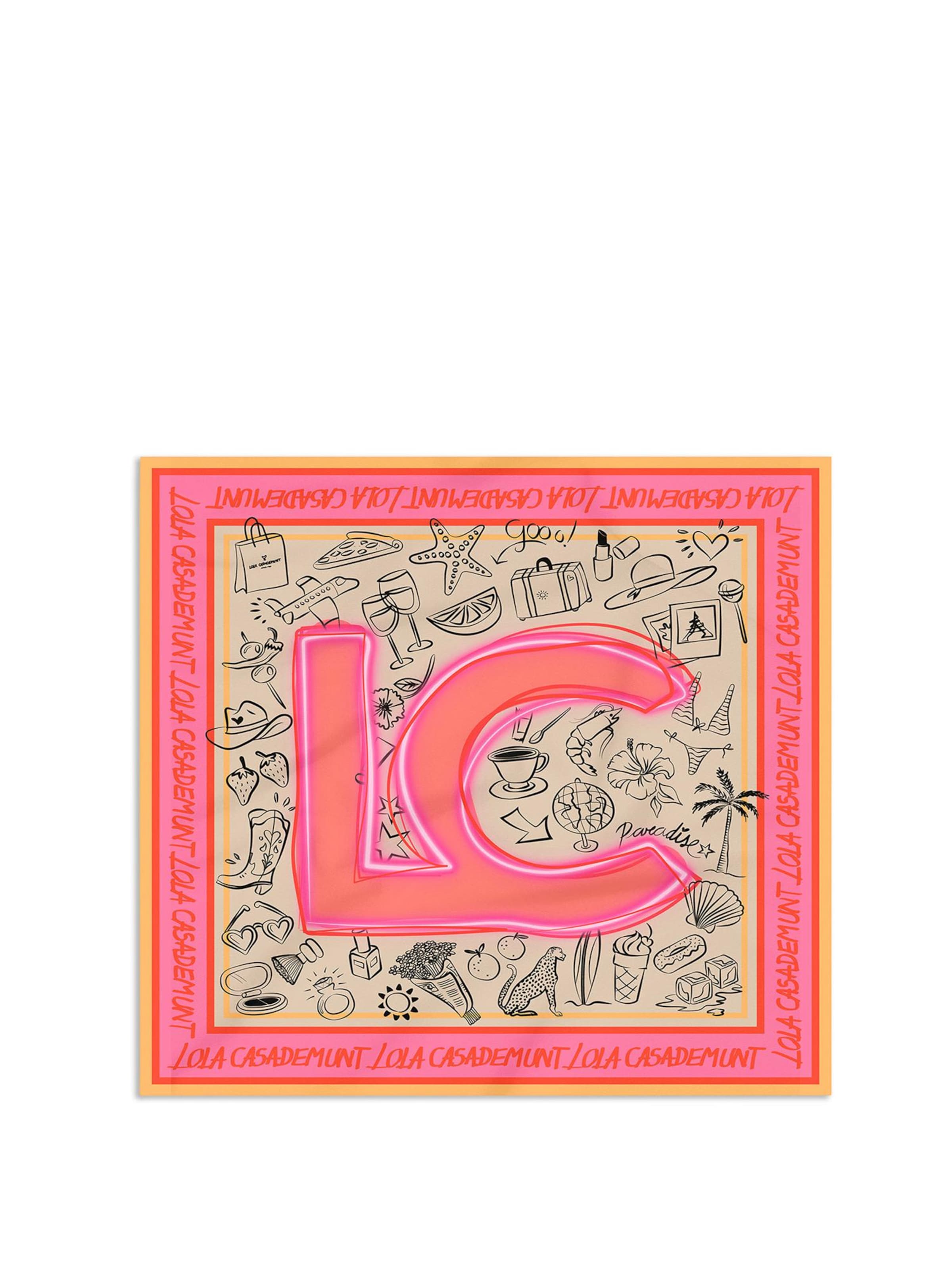 Foulard Lola Casademunt en rose : devant