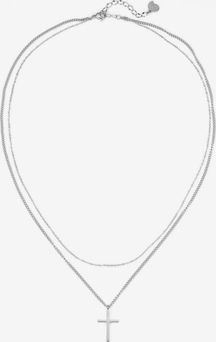 Hey Happiness Kette 'Valor Cross' in Silber: Vorderseite