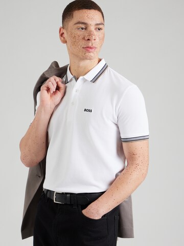 BOSS Тениска 'Paddy' в бяло: отпред