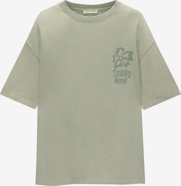 Pull&Bear Shirt in Groen: voorkant