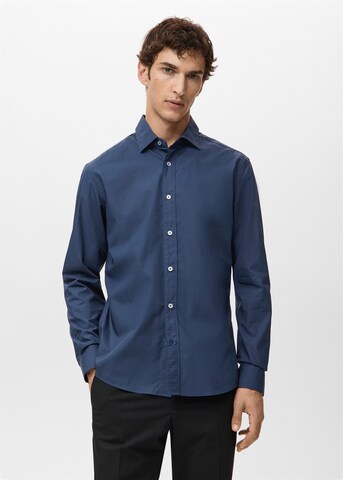 MANGO MAN Regular fit Button Up Shirt 'Play' in Blue: front