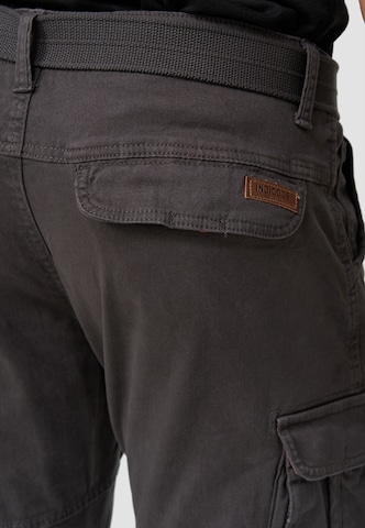 INDICODE JEANS Regular Cargo Pants 'Mathen' in Grey