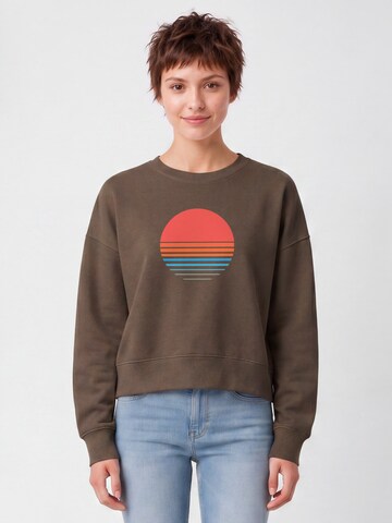 Watapparel Sweatshirt 'Abstract 03' in Braun: Vorderseite