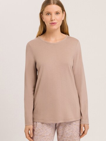 Hanro Slaapshirt ' Sleep & Lounge ' in Beige: voorkant