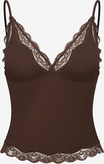 cfab Top 'Deep Neck Lace Top' in XS in braun, Produktansicht