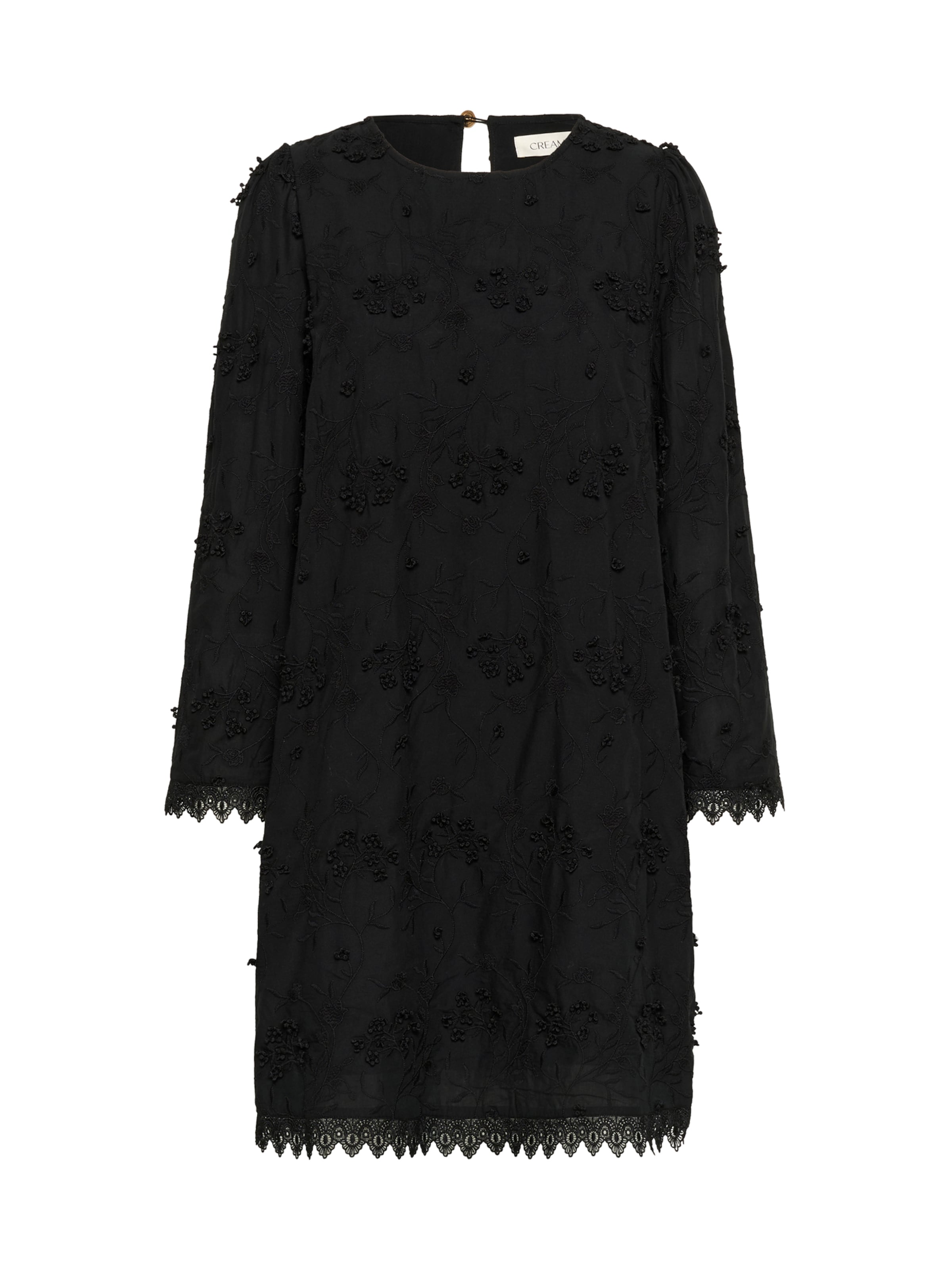 Cream Dress 'Hilda' in Black: front