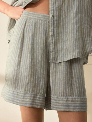 Next Wide Leg Shorts in Grün