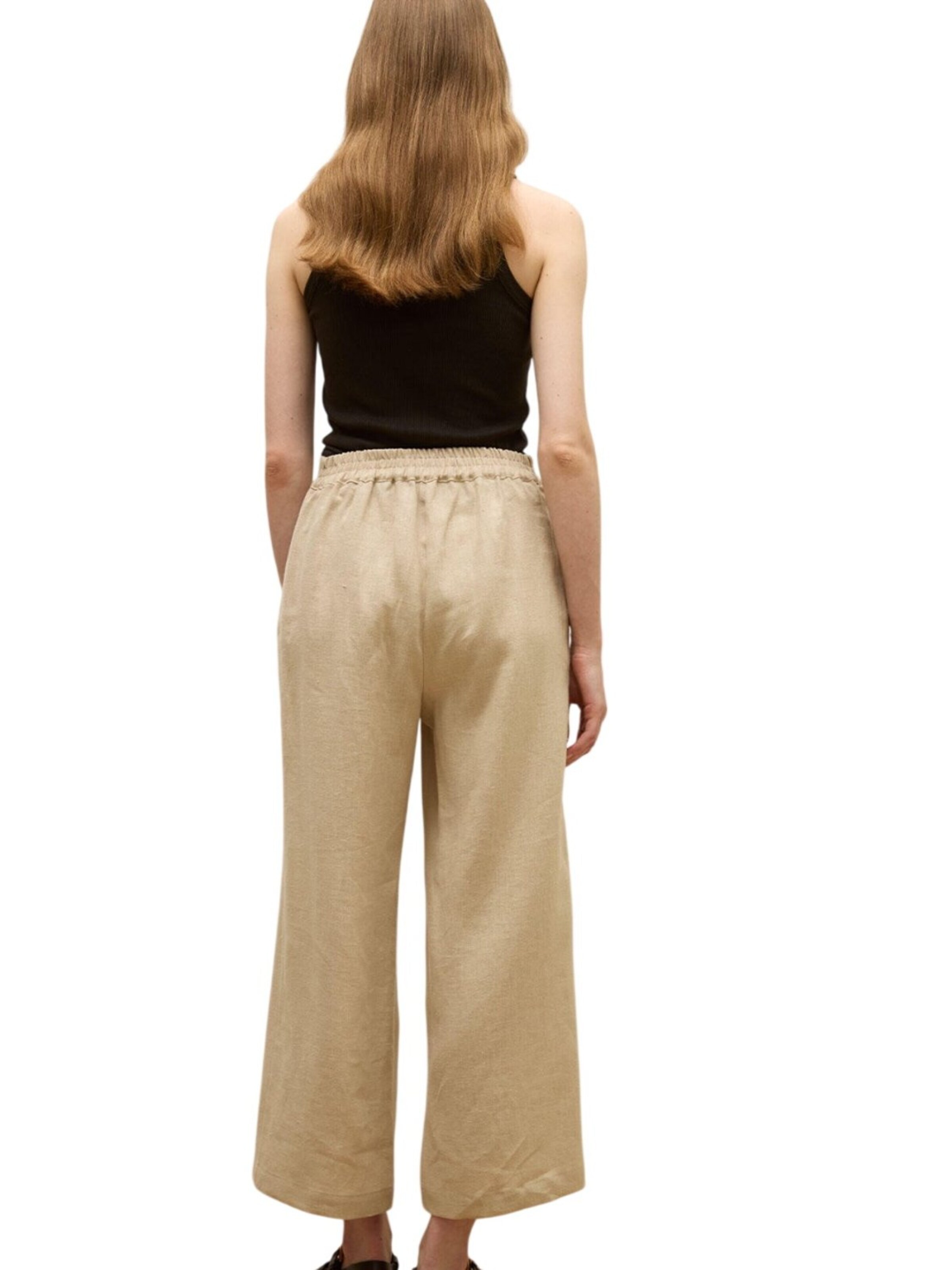 MANUKA Wide Leg Hose in Beige