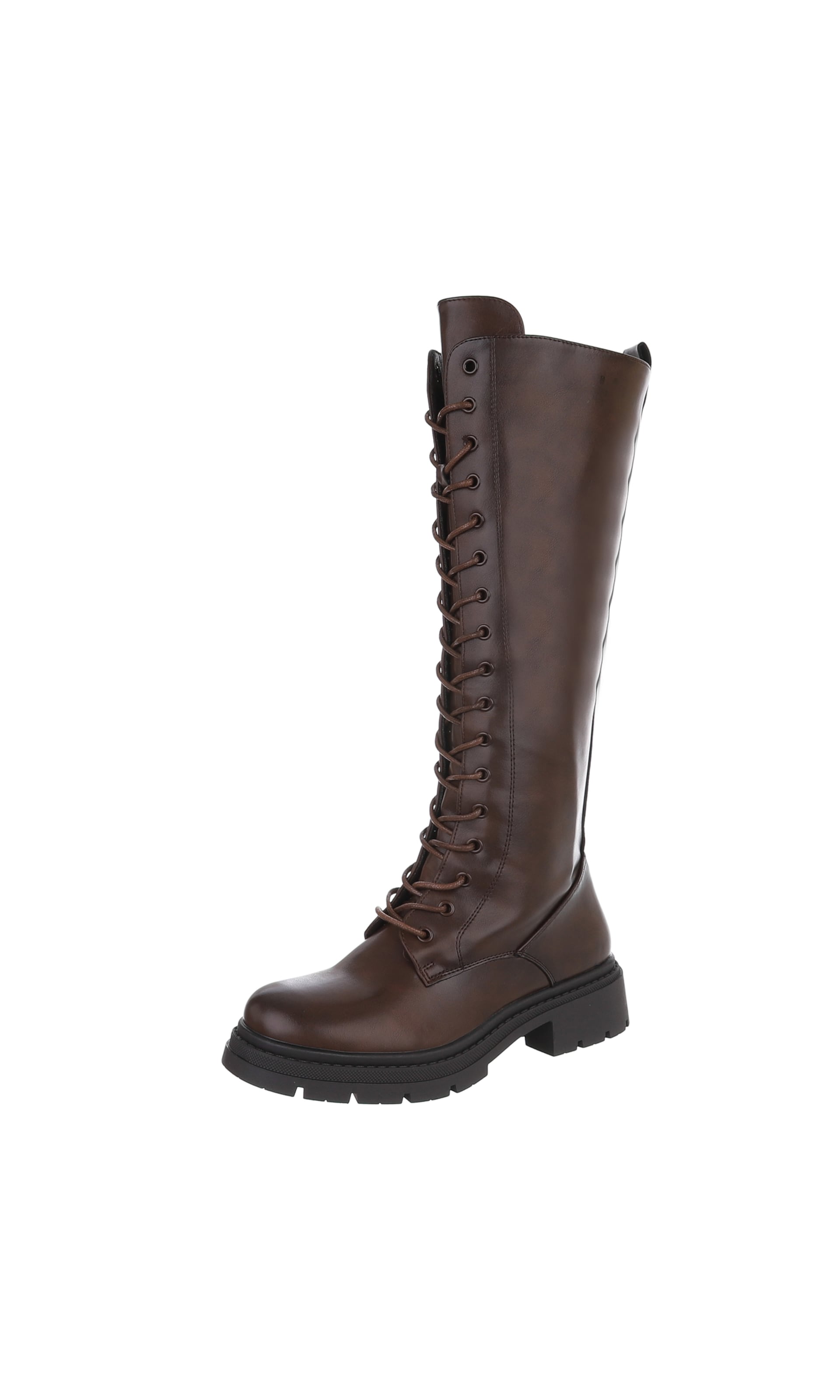 Ital-Design Schnürstiefel in Braun: Vorderseite