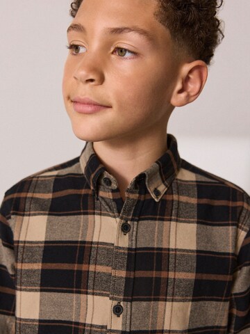 Next Regular fit Button up shirt in Brown
