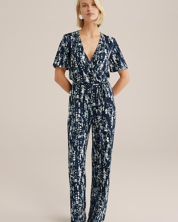WE Fashion Jumpsuit in Blauw: voorkant
