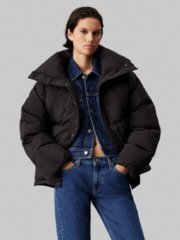 Calvin Klein Jeans Зимняя куртка в Черный: спереди
