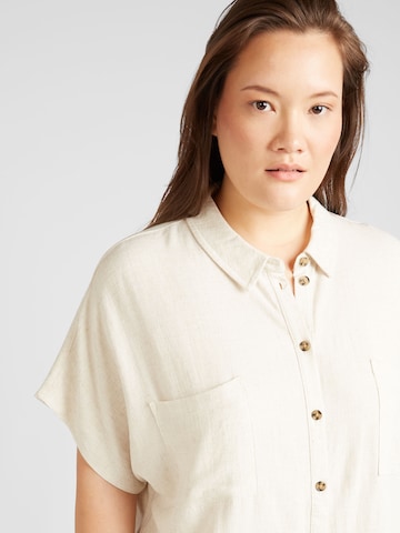PIECES Curve Blouse 'VINSTY' in Beige