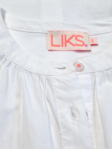 LIKS. Munich Blouse 'Damenbluse mit Stickerei Blumen aus reiner Baumwolle - GesaC' in Wit
