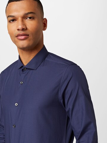 Coupe slim Chemise BURTON MENSWEAR LONDON en bleu