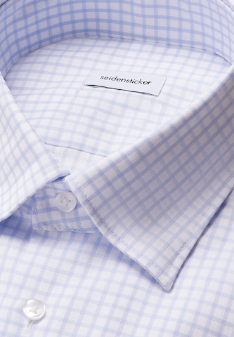 Coupe regular Chemise business 'Schwarze Rose' SEIDENSTICKER en bleu