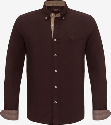 Regular fit Camicia di By Diess Collection in marrone: frontale