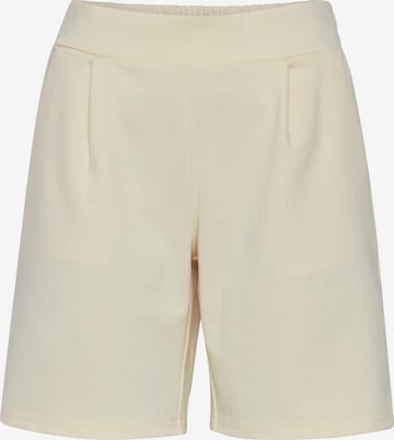 ICHI Pleat-Front Pants 'KATE' in Beige: front