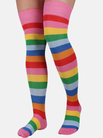 Chaussettes montantes normani en mélange de couleurs