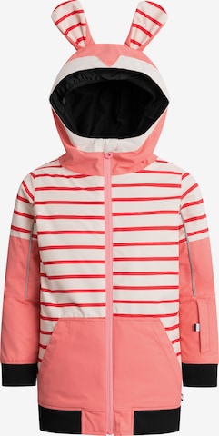 WeeDo Winter Jacket 'Bunnydo Hase' in Pink: front