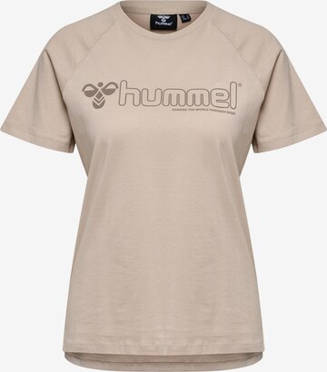 Hummel Functioneel shirt in Beige: voorkant