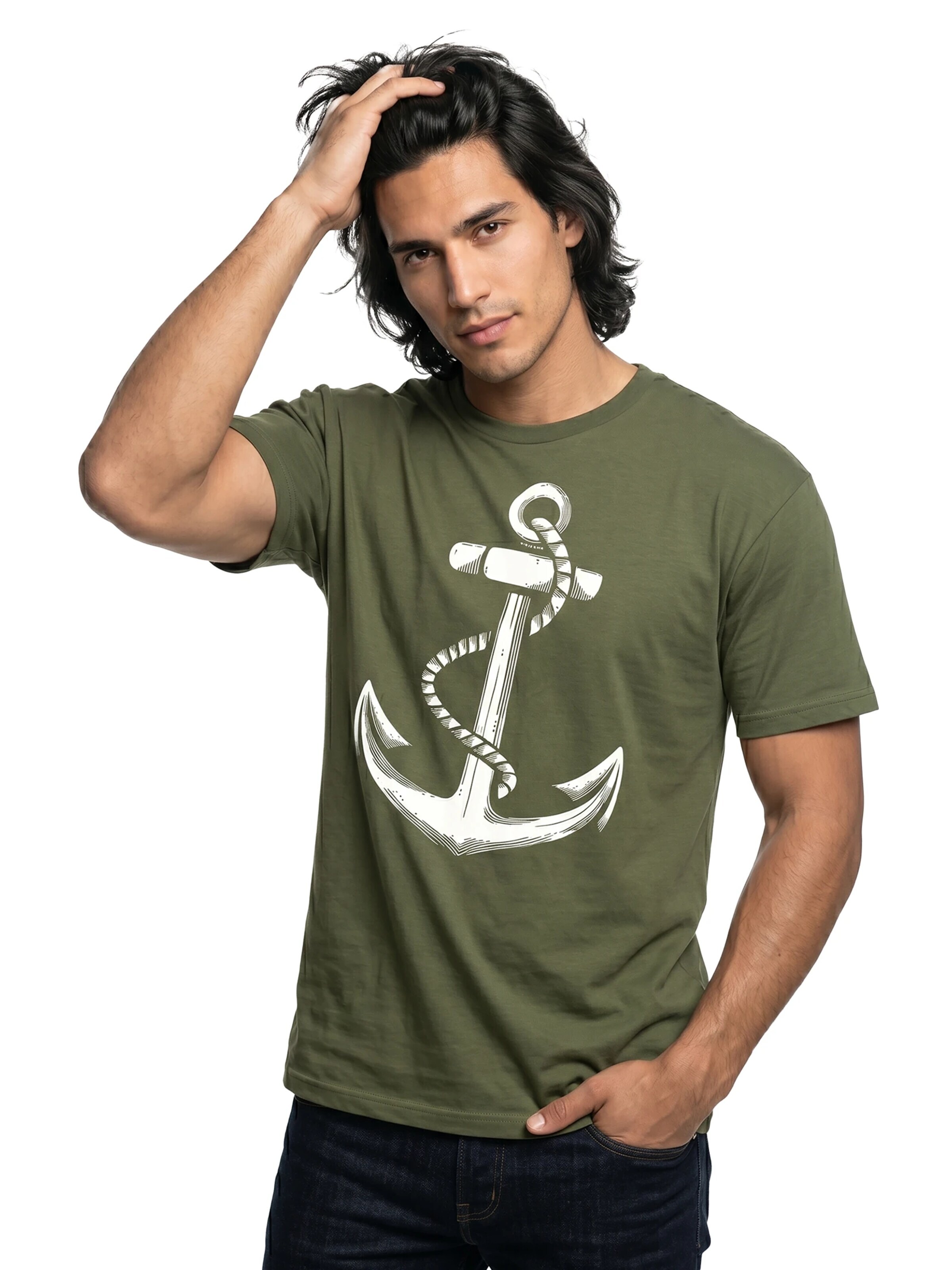 MAKAYA Shirt 'Anker' in Green