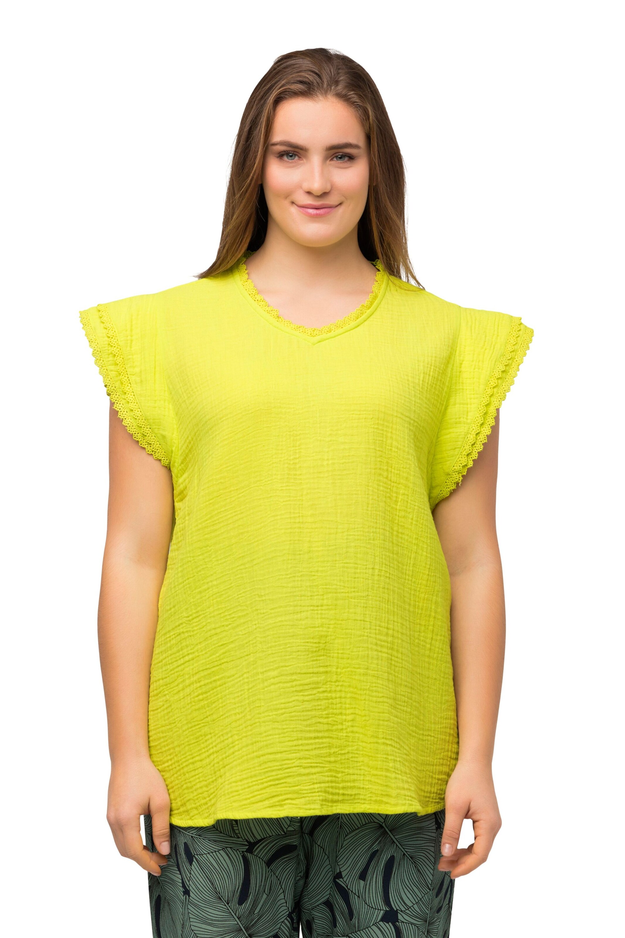 Ulla Popken Bluse in Gelb: Vorderseite