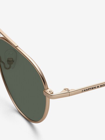 Kapten & Son Okulary przeciwsłoneczne 'Soho Gold Green' w kolorze złoty