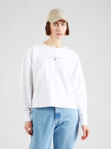 Tommy Jeans Sweatshirt 'Essential' in Weiß: predná strana