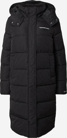 Manteau d’hiver Calvin Klein Jeans en noir : devant