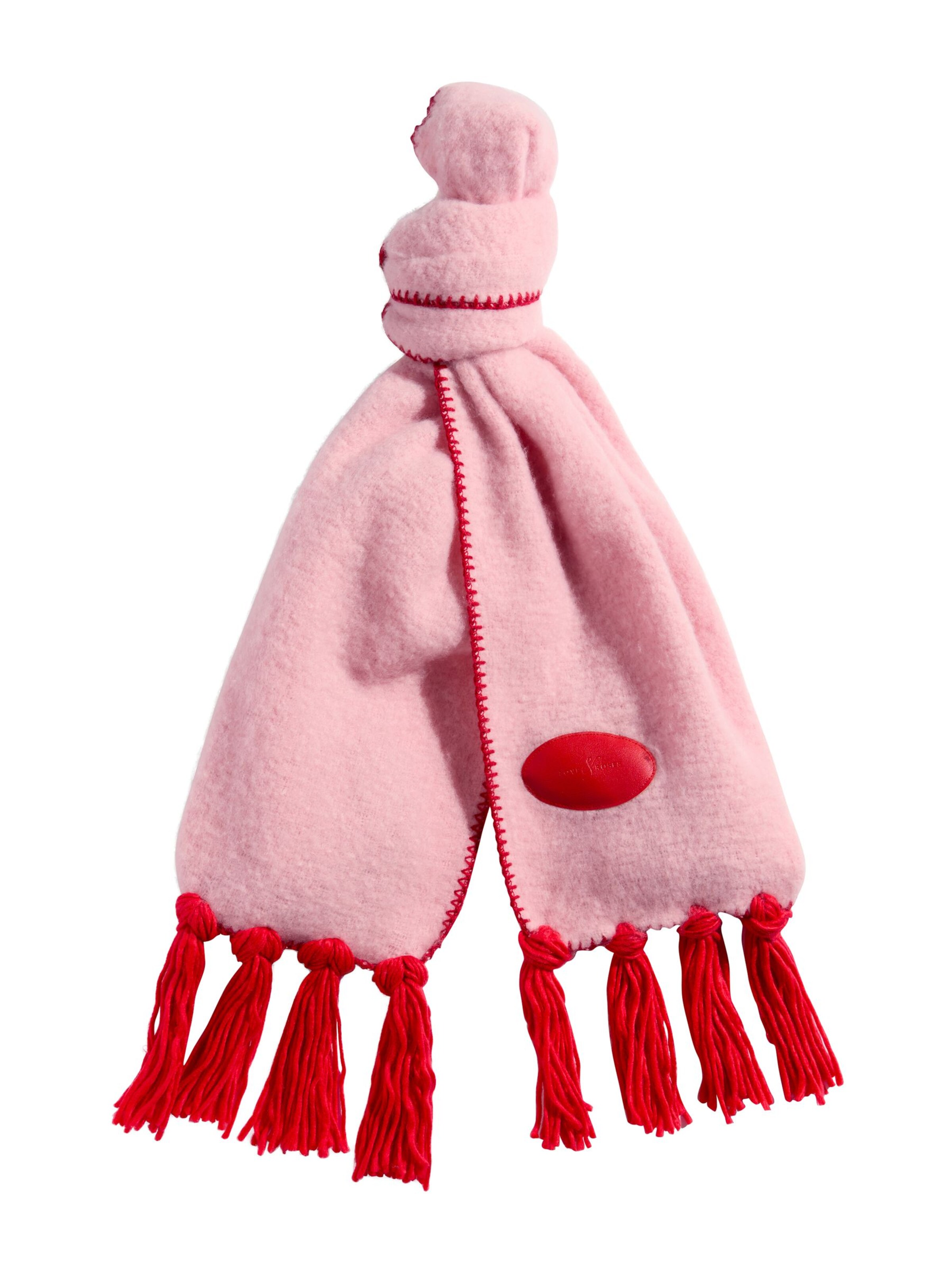 Foulards oversize love & roses en rose : devant