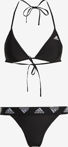 melns ADIDAS SPORTSWEAR Trijstūra formas krūšturis Sporta bikini: no priekšpuses