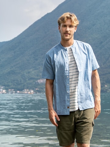 Living Crafts Regular Fit Hemd 'RUBEN'‌‌‌‌‌‌‌‌‌ in Blau