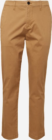Regular Pantalon chino HOLLISTER en marron : devant
