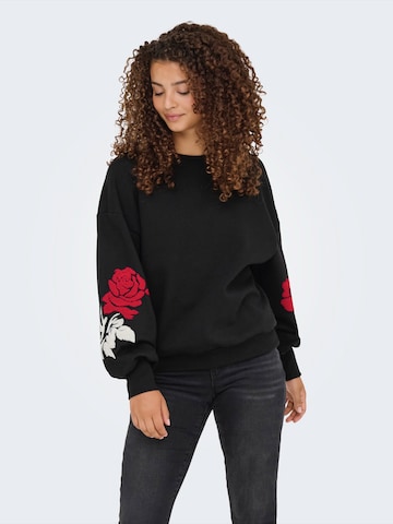 ONLY Sweatshirt 'ONLCALLY' in Zwart: voorkant